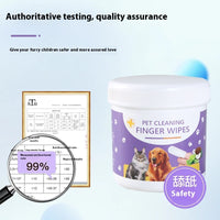 Pet Cleaning Finger Stall Wet Wipes