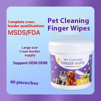 Pet Cleaning Finger Stall Wet Wipes
