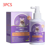 Pet Dog Cat Teeth Cleaning Spray Remove Tartar Teeth Stains