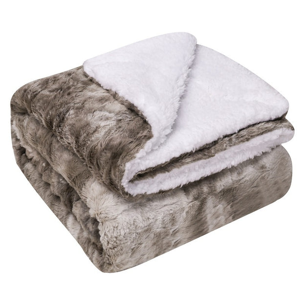 Thickened Flannel wool double blanket