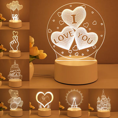 3D Lamp Acrylic USB LED