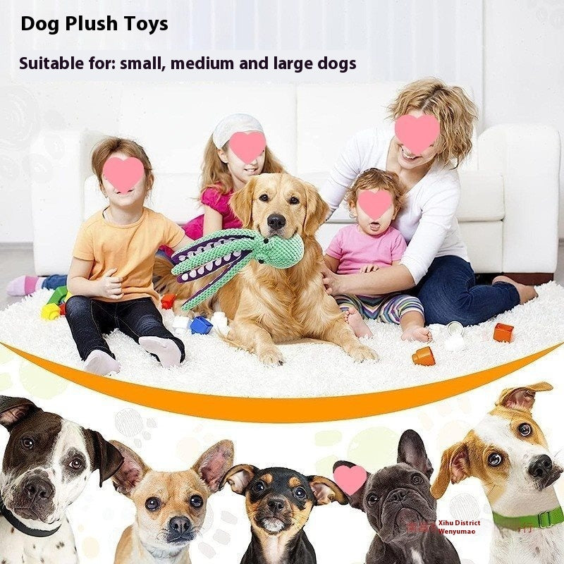 Plush Toy With Squeaking Teeth Of Pet Six Clawed Fish